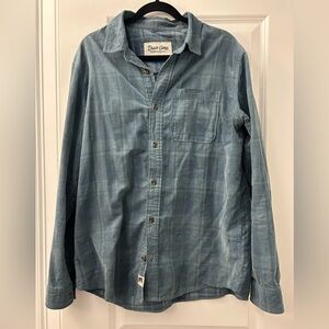Duck Camp Men's Corduroy Blue Button Down Shirt